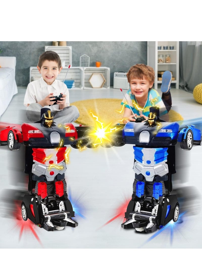 Children's Remote Control Car Robot Transformation Toy,360°Rotating Drifting,ABS Material,Boy Girl Toy Gift Robot Intelligent Car (Red) ﻿ - Image 5